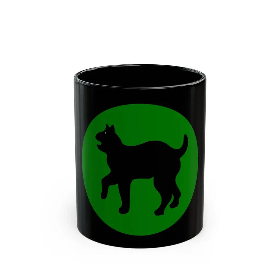 US 81st Infantry Division SSI (U.S. Army) Black Coffee Mug 11oz - Go Mug Yourself