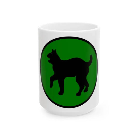 US 81st Infantry Division SSI (U.S. Army) White Coffee Mug 15oz - Go Mug Yourself