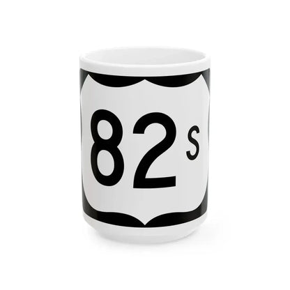 US 82S (Arkansas) (Road Sign) White Coffee Mug 15oz - Go Mug Yourself