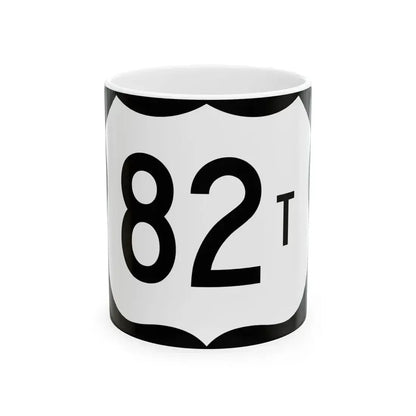 US 82T (Arkansas) (Road Sign) White Coffee Mug 11oz - Go Mug Yourself
