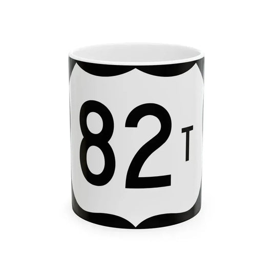 US 82T (Arkansas) (Road Sign) White Coffee Mug 11oz - Go Mug Yourself