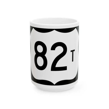 US 82T (Arkansas) (Road Sign) White Coffee Mug 15oz - Go Mug Yourself