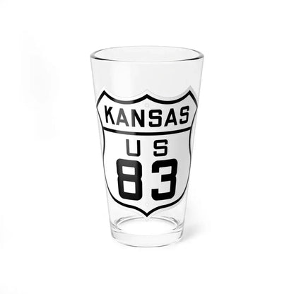 US 83 Kansas 1926 (Kansas) (Road Sign) Pint Glass 16oz 16oz - Go Mug Yourself