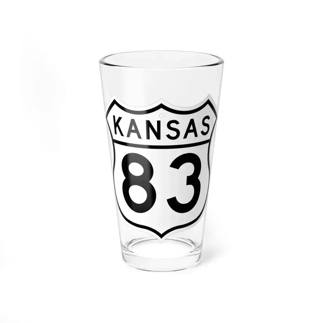 US 83 Kansas 1962 (Kansas) (Road Sign) Pint Glass 16oz 16oz - Go Mug Yourself