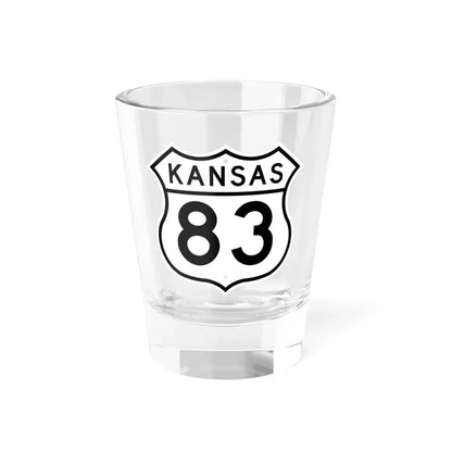 US 83 Kansas 1962 (Kansas) (Road Sign) Shot Glass 1.5oz 1.5oz - Go Mug Yourself