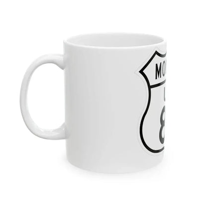 US 87 Montana 1948 (Montana) (Road Sign) White Coffee Mug - Go Mug Yourself