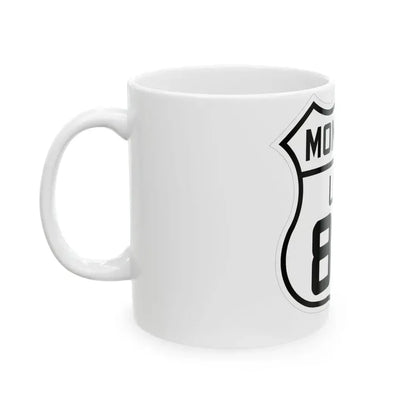 US 87E Montana 1926 (Montana) (Road Sign) White Coffee Mug - Go Mug Yourself