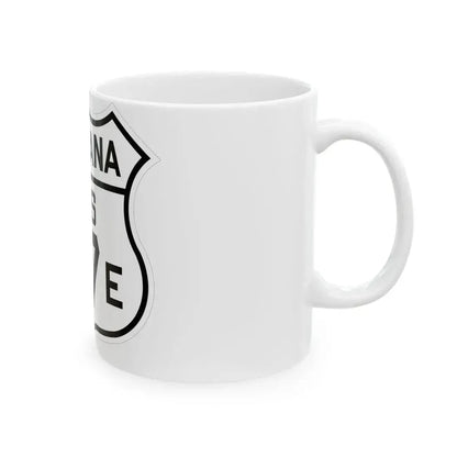 US 87E Montana 1926 (Montana) (Road Sign) White Coffee Mug - Go Mug Yourself