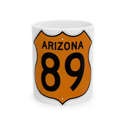 US 89 Arizona 1956 North (Arizona) (Road Sign) White Coffee Mug 11oz - Go Mug Yourself