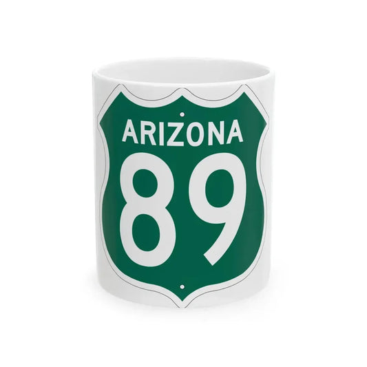 US 89 Arizona 1956 South (Arizona) (Road Sign) White Coffee Mug 11oz - Go Mug Yourself