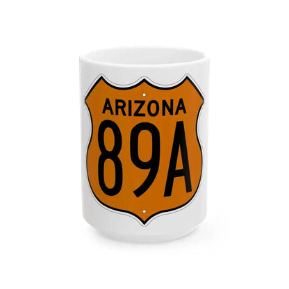 US 89A Arizona 1956 North (Arizona) (Road Sign) White Coffee Mug 15oz - Go Mug Yourself