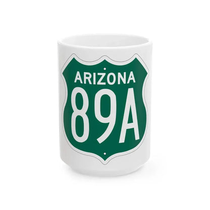US 89A Arizona 1956 South (Arizona) (Road Sign) White Coffee Mug 15oz - Go Mug Yourself
