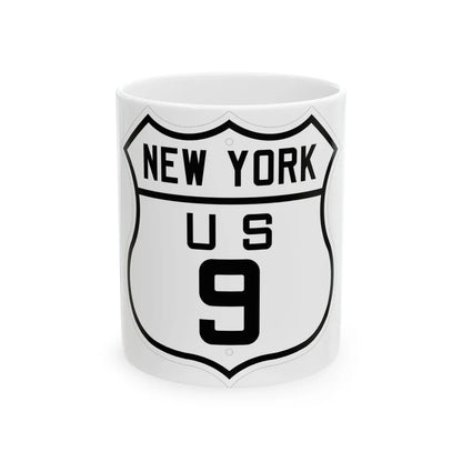 US 9 New York 1926 (New York) (Road Sign) White Coffee Mug 11oz - Go Mug Yourself
