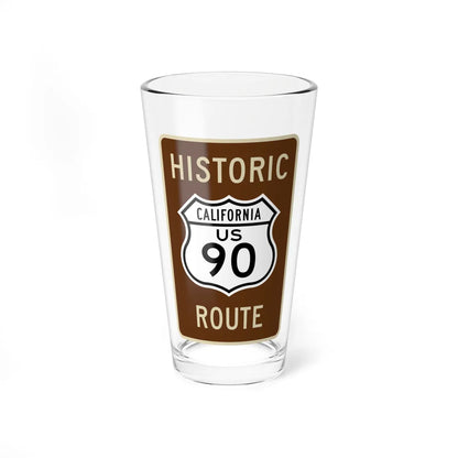 US 90 CA historic (California) (Road Sign) Pint Glass 16oz 16oz - Go Mug Yourself