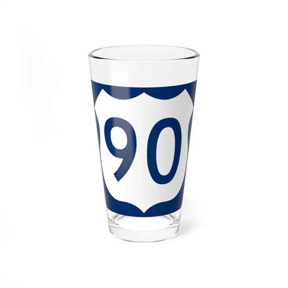 US 90 FL reversed (Florida) (Road Sign) Pint Glass 16oz 16oz - Go Mug Yourself