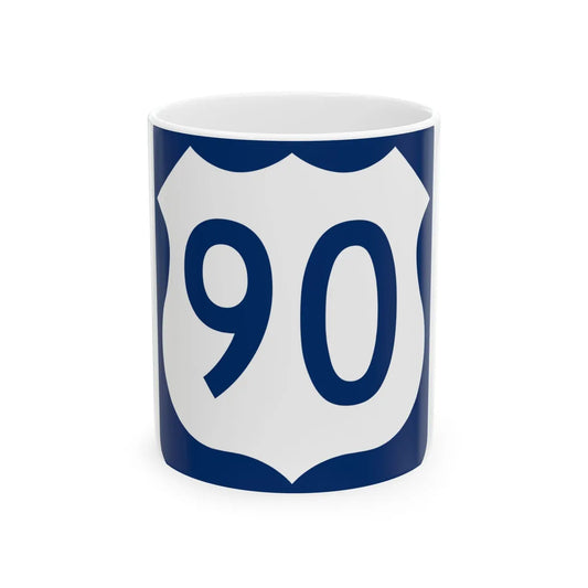 US 90 FL reversed (Florida) (Road Sign) White Coffee Mug 11oz - Go Mug Yourself