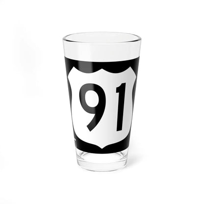 US 91 1963 AZ (Arizona) (Road Sign) Pint Glass 16oz 16oz - Go Mug Yourself