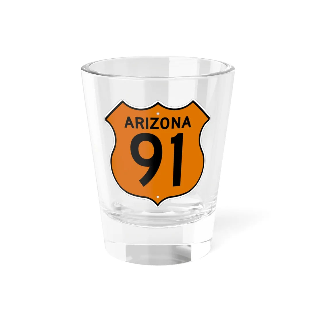 US 91 Arizona 1956 North (Arizona) (Road Sign) Shot Glass 1.5oz 1.5oz - Go Mug Yourself