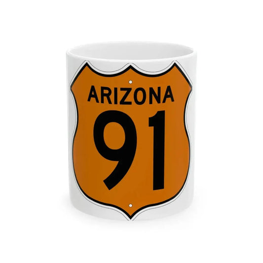 US 91 Arizona 1956 North (Arizona) (Road Sign) White Coffee Mug 11oz - Go Mug Yourself