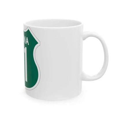 US 91 Arizona 1956 South (Arizona) (Road Sign) White Coffee Mug - Go Mug Yourself