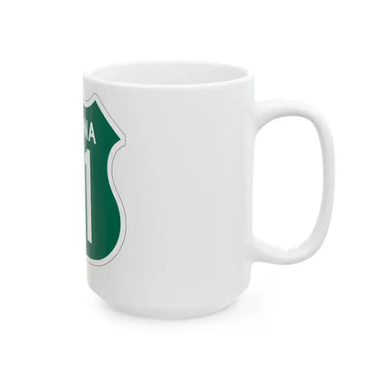 US 91 Arizona 1956 South (Arizona) (Road Sign) White Coffee Mug - Go Mug Yourself