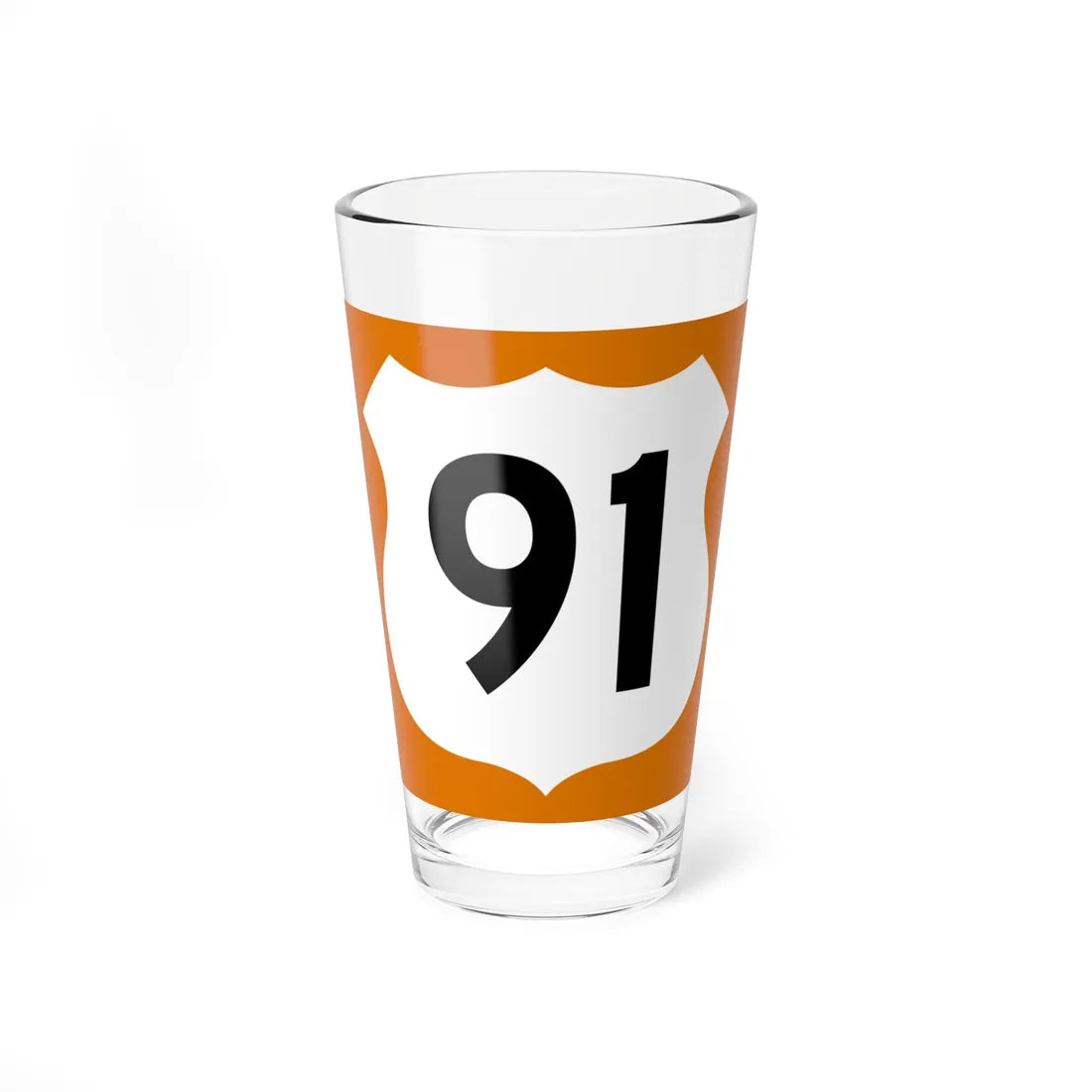 US 91 AZ 1960 north (Arizona) (Road Sign) Pint Glass 16oz 16oz - Go Mug Yourself