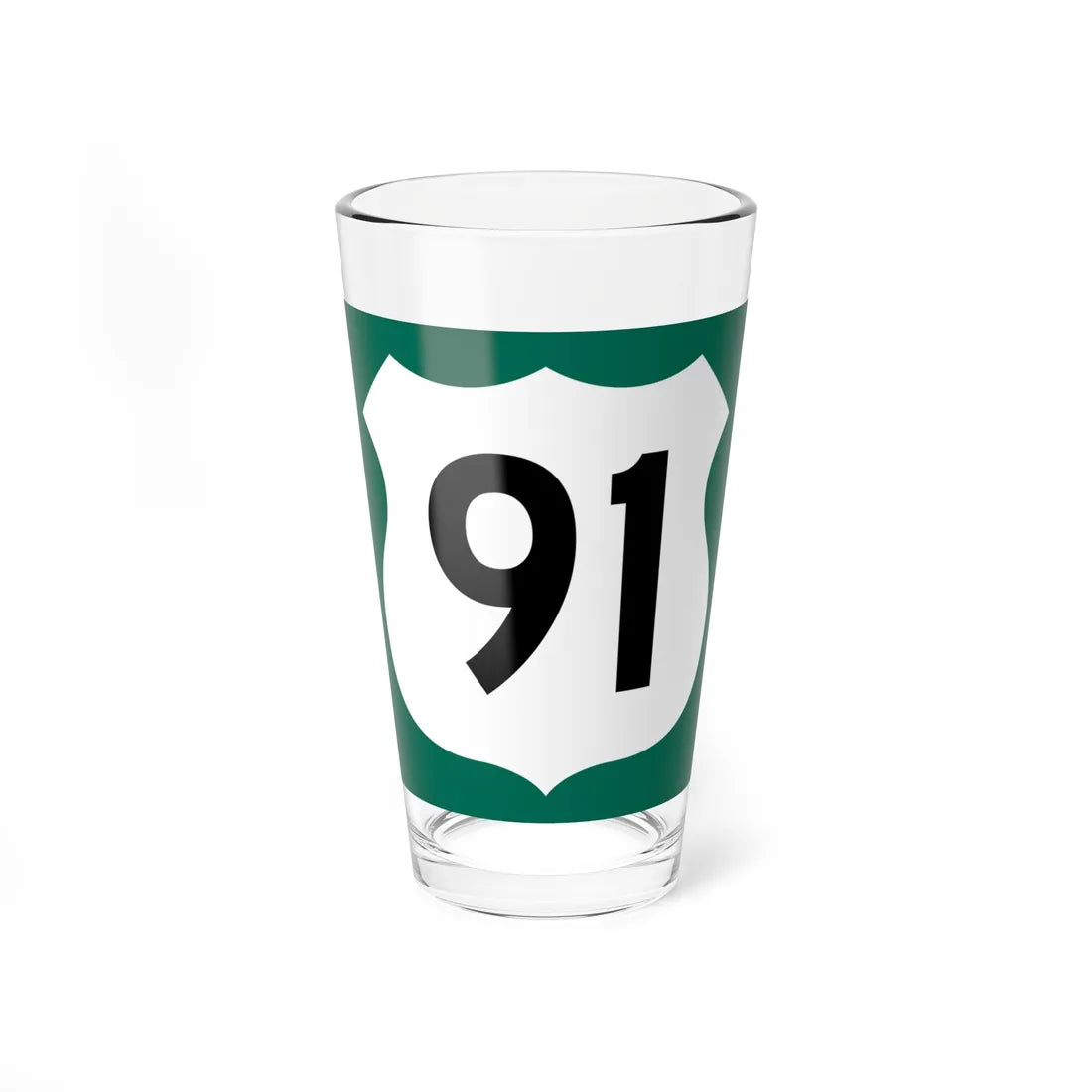 US 91 AZ 1960 south (Arizona) (Road Sign) Pint Glass 16oz 16oz - Go Mug Yourself