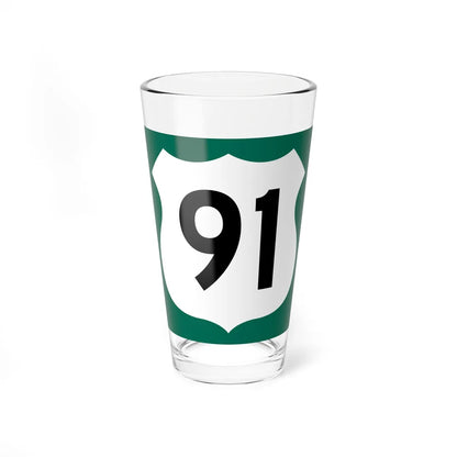 US 91 AZ 1960 south (Arizona) (Road Sign) Pint Glass 16oz 16oz - Go Mug Yourself