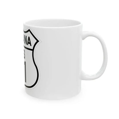 US 91 Montana 1926 (Montana) (Road Sign) White Coffee Mug - Go Mug Yourself