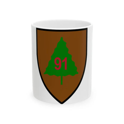 US 91st Infantry Division (U.S. Army) White Coffee Mug-11oz-Go Mug Yourself