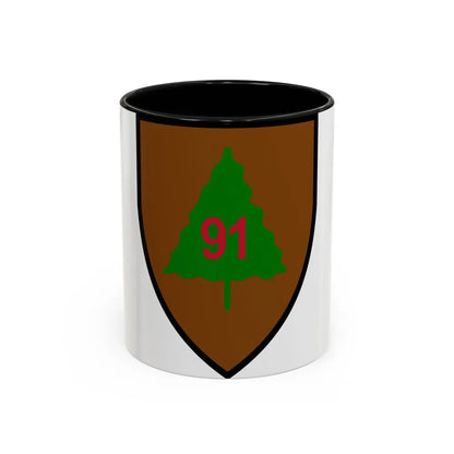 US 91st Infantry Division (U.S. Army) Accent Coffee Mug 11oz Black - Go Mug Yourself