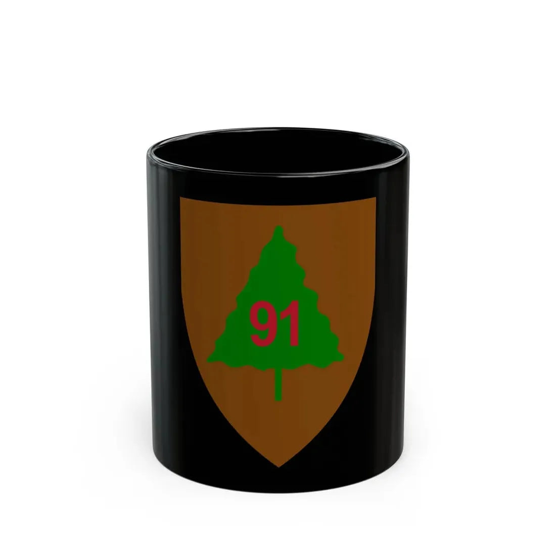 US 91st Infantry Division (U.S. Army) Black Coffee Mug 11oz - Go Mug Yourself