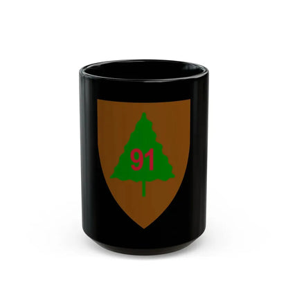 US 91st Infantry Division (U.S. Army) Black Coffee Mug 15oz - Go Mug Yourself