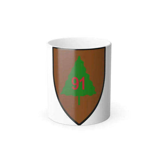 US 91st Infantry Division (U.S. Army) Color Changing Coffee Mug 11oz - Go Mug Yourself
