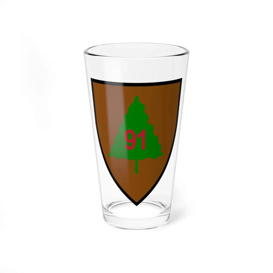 US 91st Infantry Division (U.S. Army) Pint Glass 16oz 16oz - Go Mug Yourself