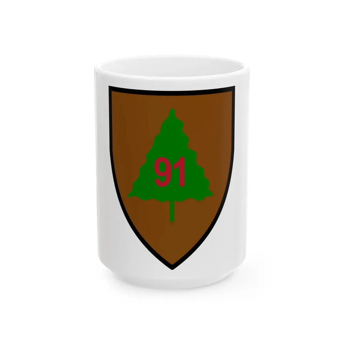 US 91st Infantry Division (U.S. Army) White Coffee Mug 15oz - Go Mug Yourself