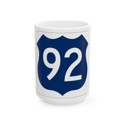 US 92 FL (Florida) (Road Sign) White Coffee Mug 15oz - Go Mug Yourself