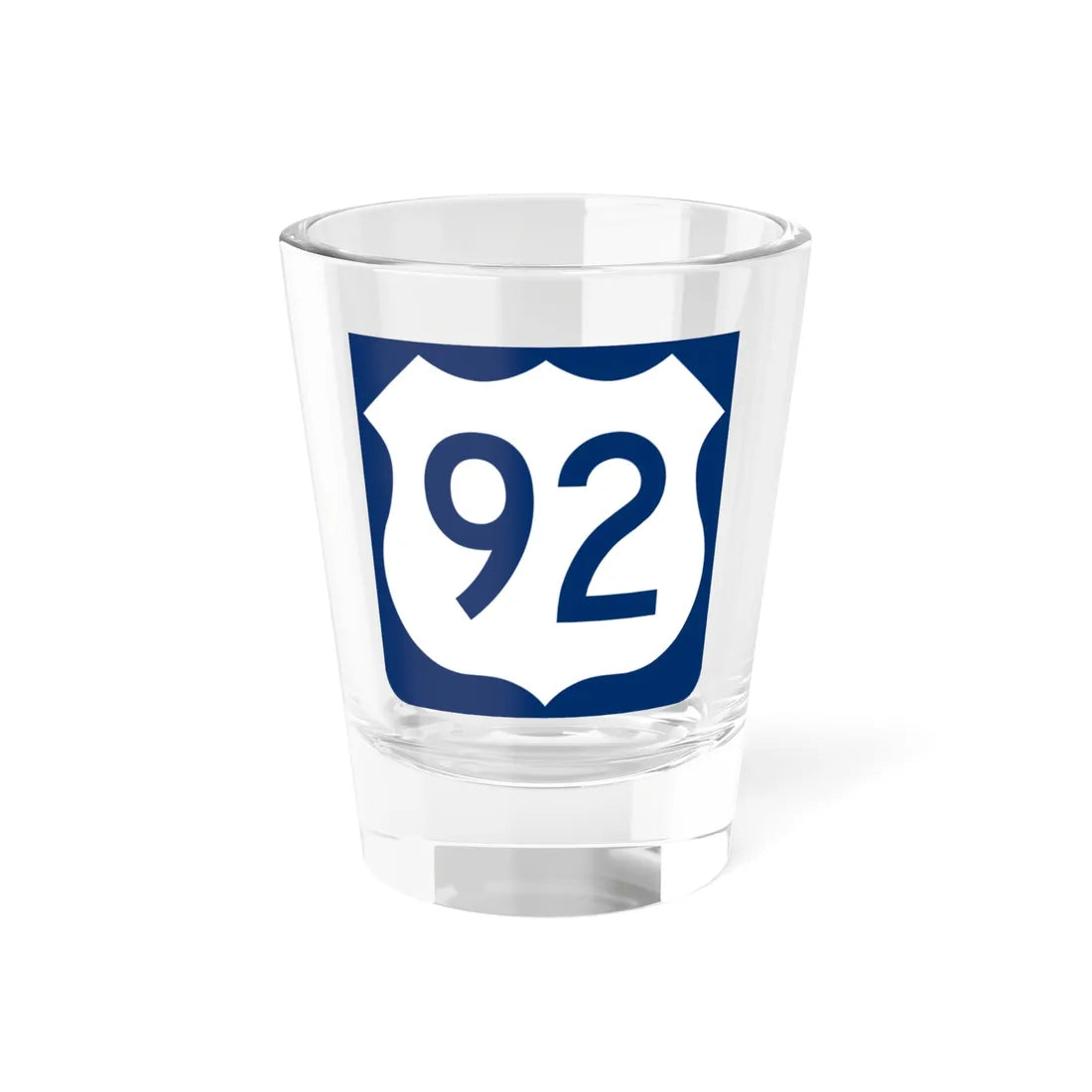 US 92 FL reversed (Florida) (Road Sign) Shot Glass 1.5oz 1.5oz - Go Mug Yourself