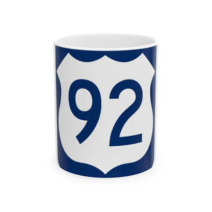 US 92 FL reversed (Florida) (Road Sign) White Coffee Mug 11oz - Go Mug Yourself