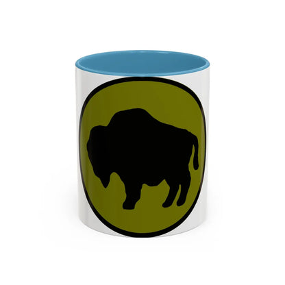 US 92nd Infantry Division (U.S. Army) Accent Coffee Mug 11oz Light Blue - Go Mug Yourself