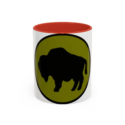 US 92nd Infantry Division (U.S. Army) Accent Coffee Mug 11oz Red - Go Mug Yourself