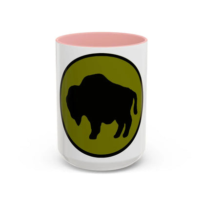 US 92nd Infantry Division (U.S. Army) Accent Coffee Mug 15oz Pink - Go Mug Yourself