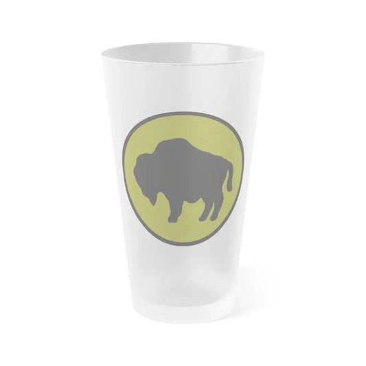 US 92nd Infantry Division (U.S. Army) Frosted Pint Glass 16oz Default Title - Go Mug Yourself