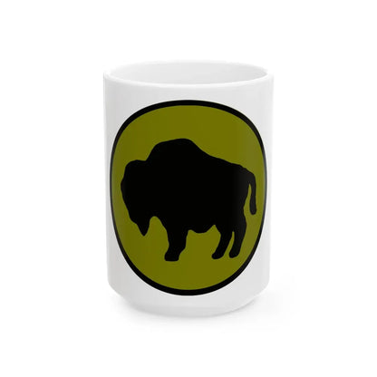 US 92nd Infantry Division (U.S. Army) White Coffee Mug 15oz - Go Mug Yourself