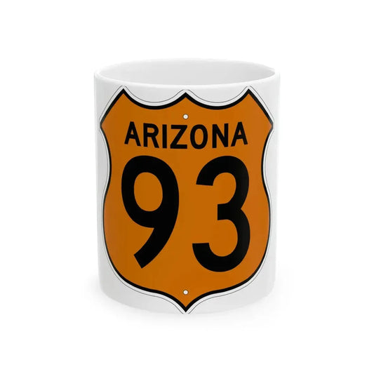 US 93 Arizona 1956 North (Arizona) (Road Sign) White Coffee Mug 11oz - Go Mug Yourself