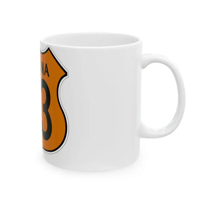 US 93 Arizona 1956 North (Arizona) (Road Sign) White Coffee Mug - Go Mug Yourself