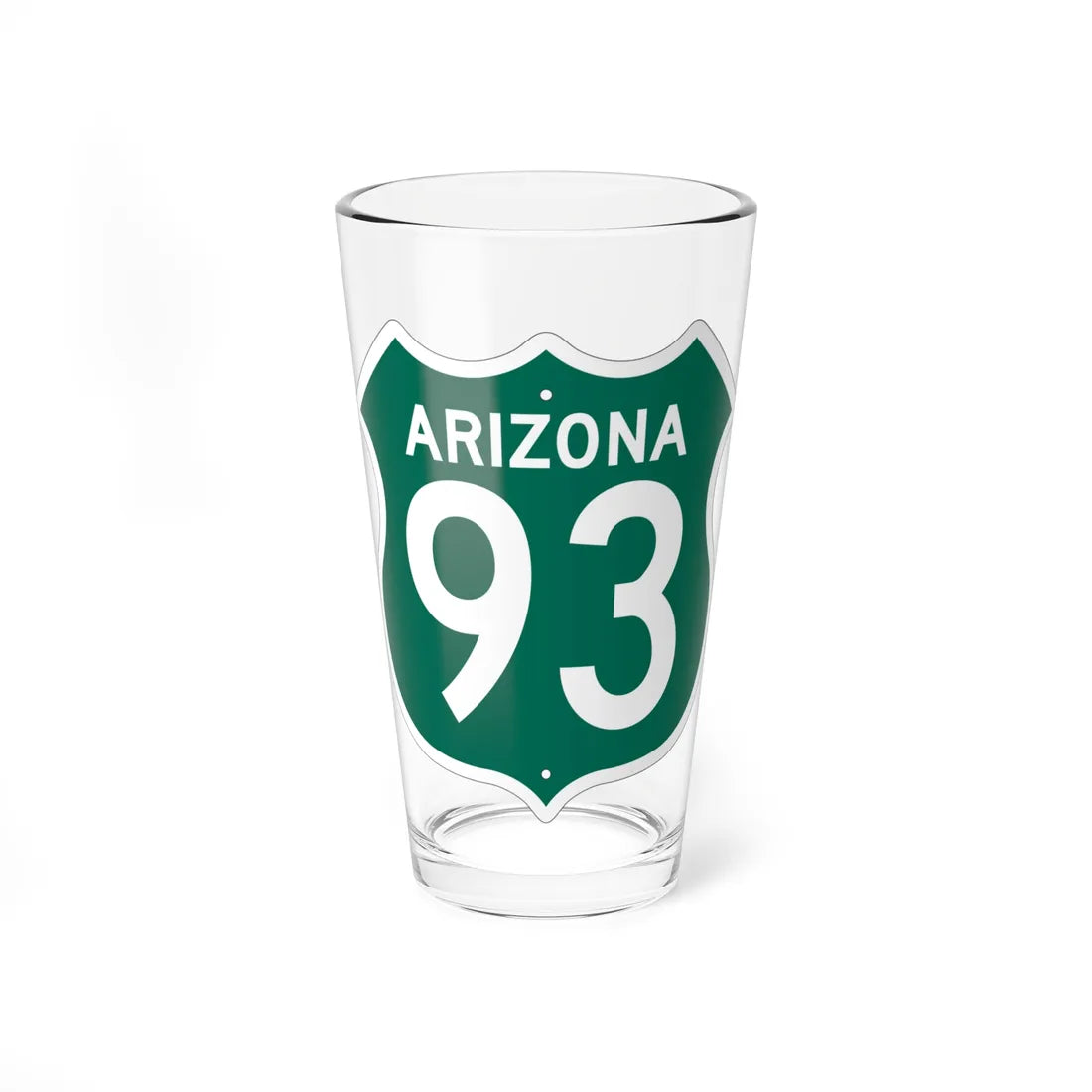 US 93 Arizona 1956 South (Arizona) (Road Sign) Pint Glass 16oz 16oz - Go Mug Yourself
