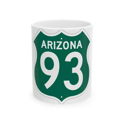 US 93 Arizona 1956 South (Arizona) (Road Sign) White Coffee Mug 11oz - Go Mug Yourself
