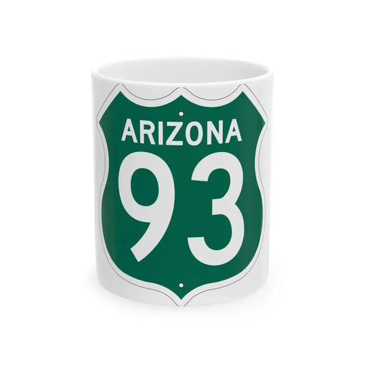 US 93 Arizona 1956 South (Arizona) (Road Sign) White Coffee Mug 11oz - Go Mug Yourself