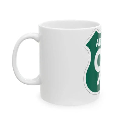 US 93 Arizona 1956 South (Arizona) (Road Sign) White Coffee Mug - Go Mug Yourself